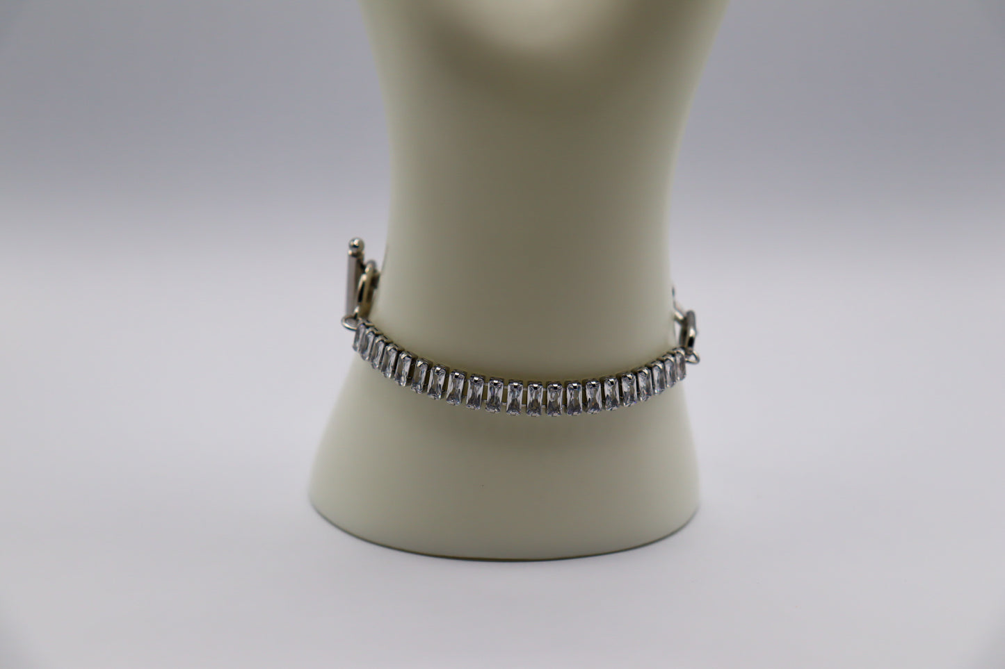 Silver Toggle Diamond Bracelet