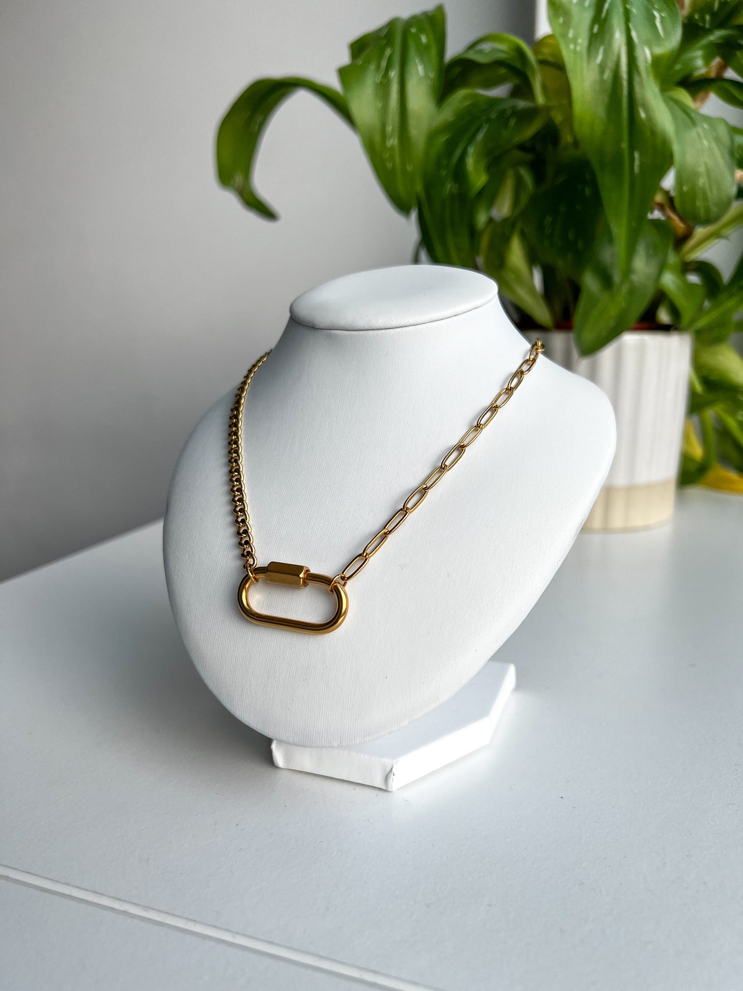 18K Carabiner Necklace