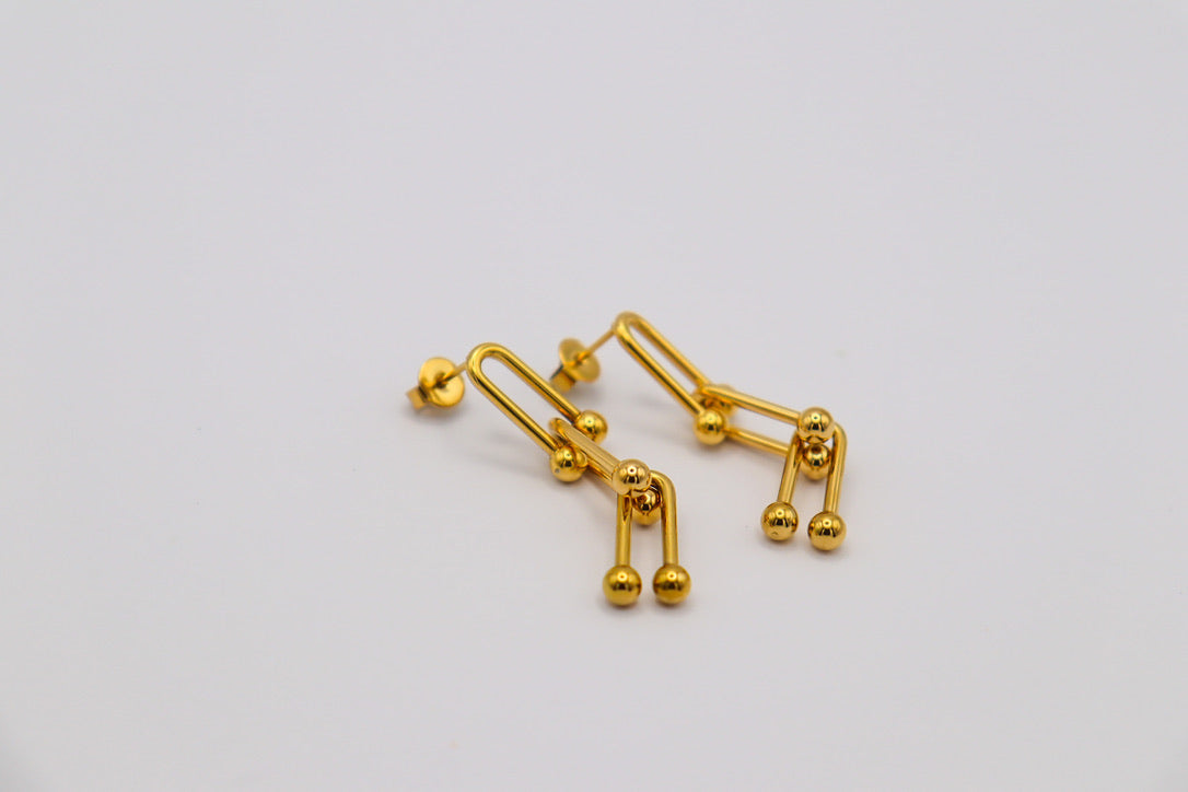 18K Link Earrings